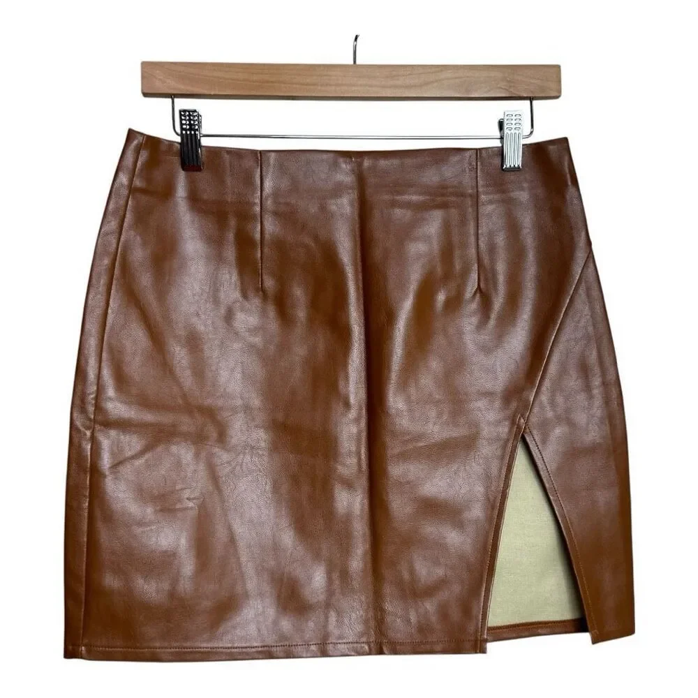 Lulus faux leather mini skirt medium
